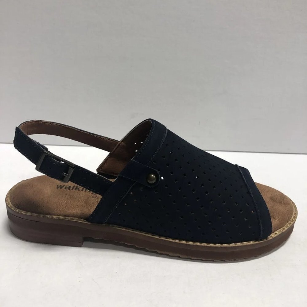 Walking Cradles Women’s Juliette, Navy Slingback Sandals, Size 5.5M